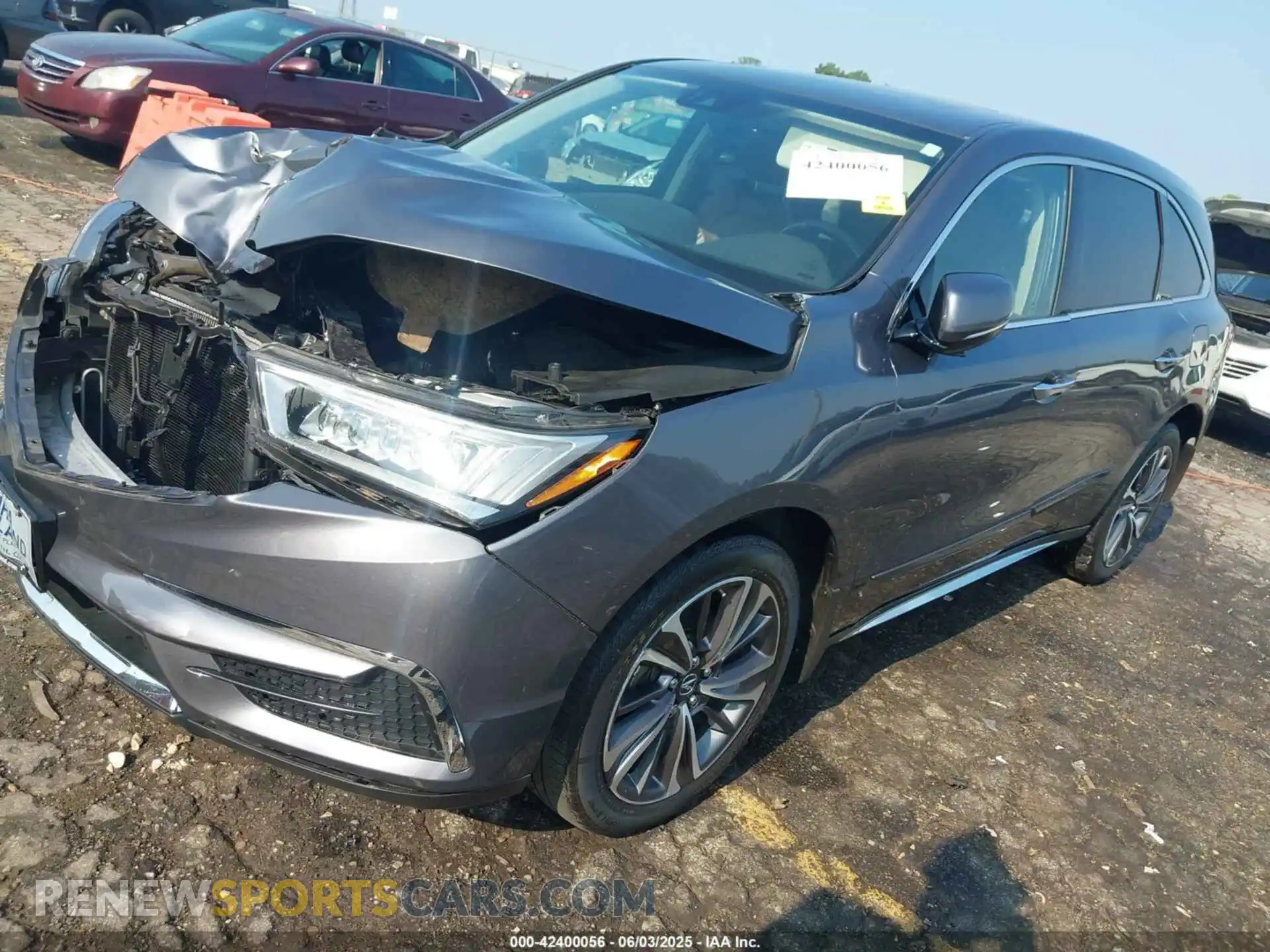 2 fotografías del automóvil dañado 5J8YD4H54LL015216 ACURA MDX 2020