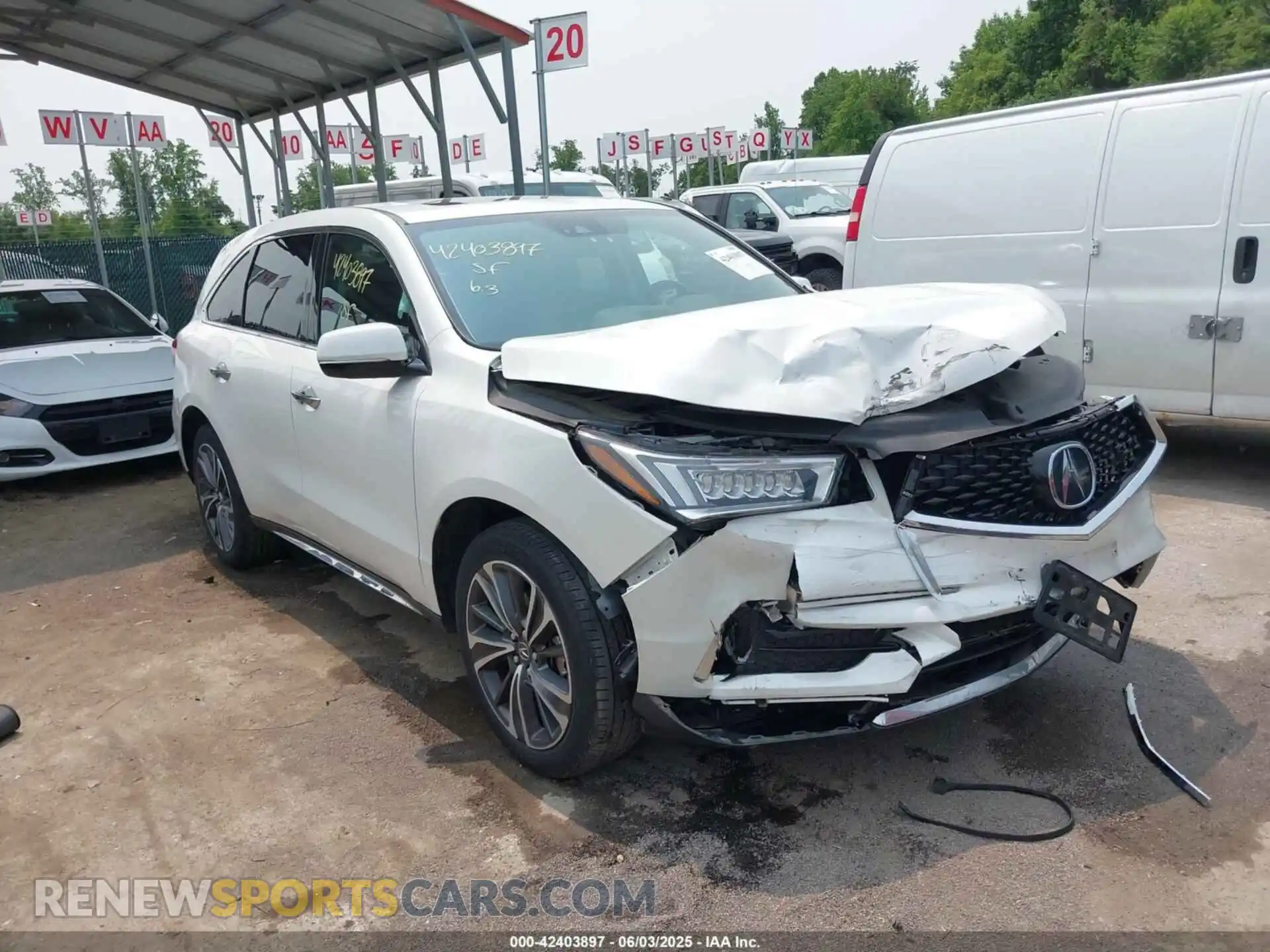 1 fotografías del automóvil dañado 5J8YD4H59LL002302 ACURA MDX 2020