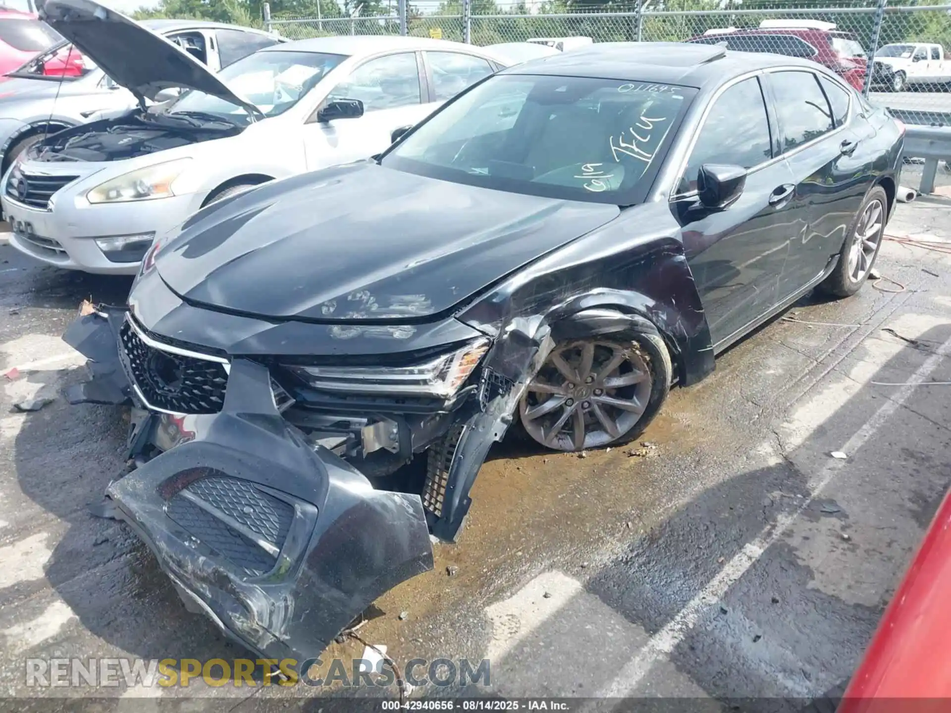 2 Photograph of a damaged car 19UUB5F36MA011645 ACURA TLX 2021
