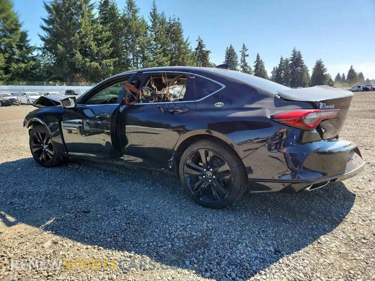 2 Photograph of a damaged car 19UUB5F47MA008567 ACURA TLX 2021