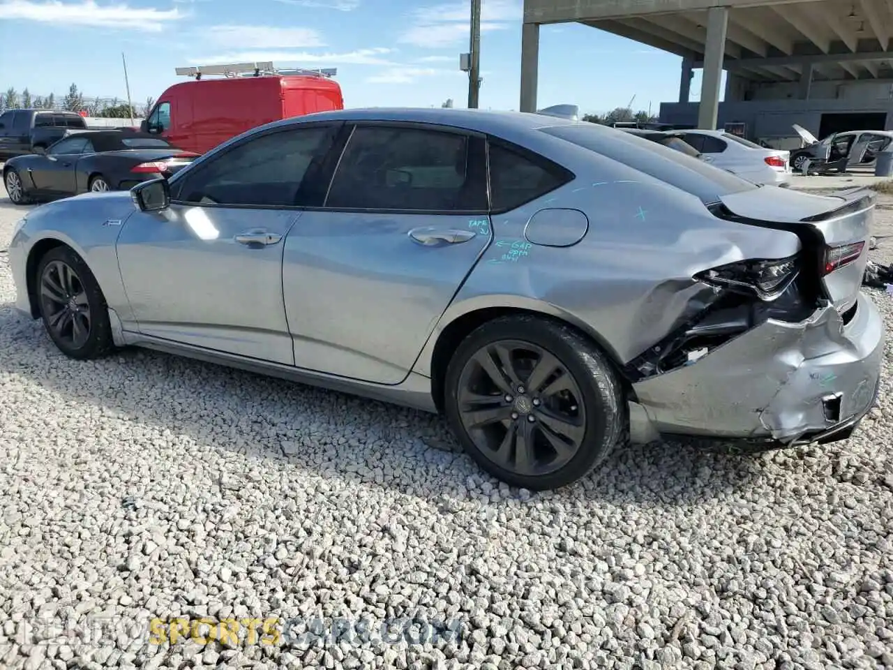 2 Photograph of a damaged car 19UUB5F54MA012441 ACURA TLX 2021