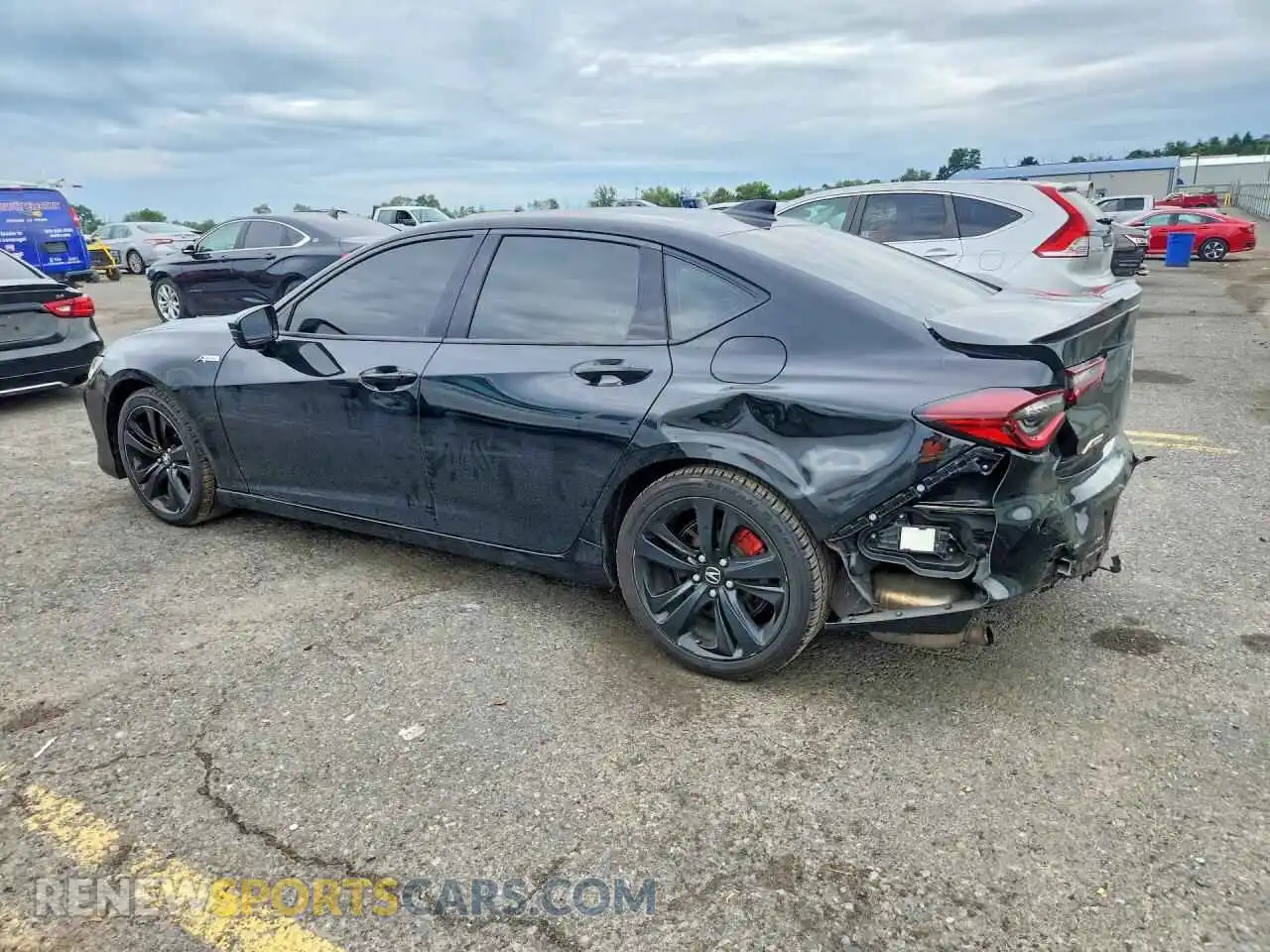 2 fotografías del automóvil dañado 19UUB5F58MA006416 ACURA TLX 2021