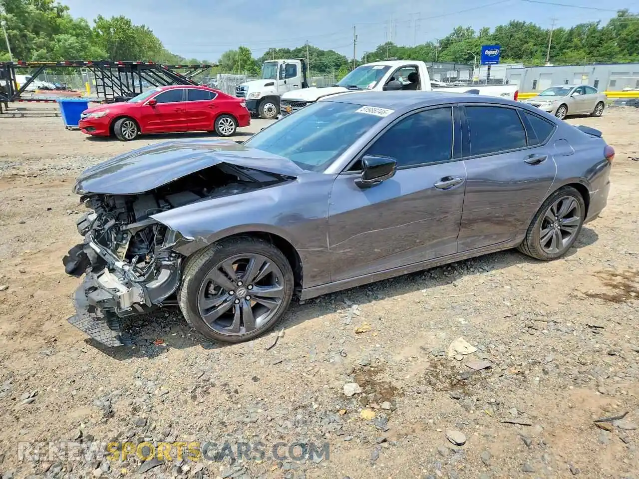 1 Photograph of a damaged car 19UUB5F58MA013821 ACURA TLX 2021
