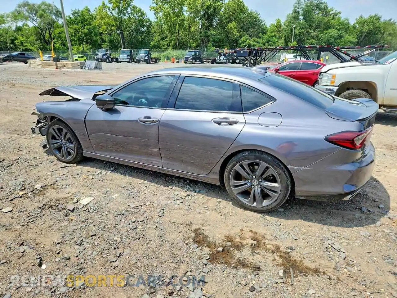 2 Photograph of a damaged car 19UUB5F58MA013821 ACURA TLX 2021