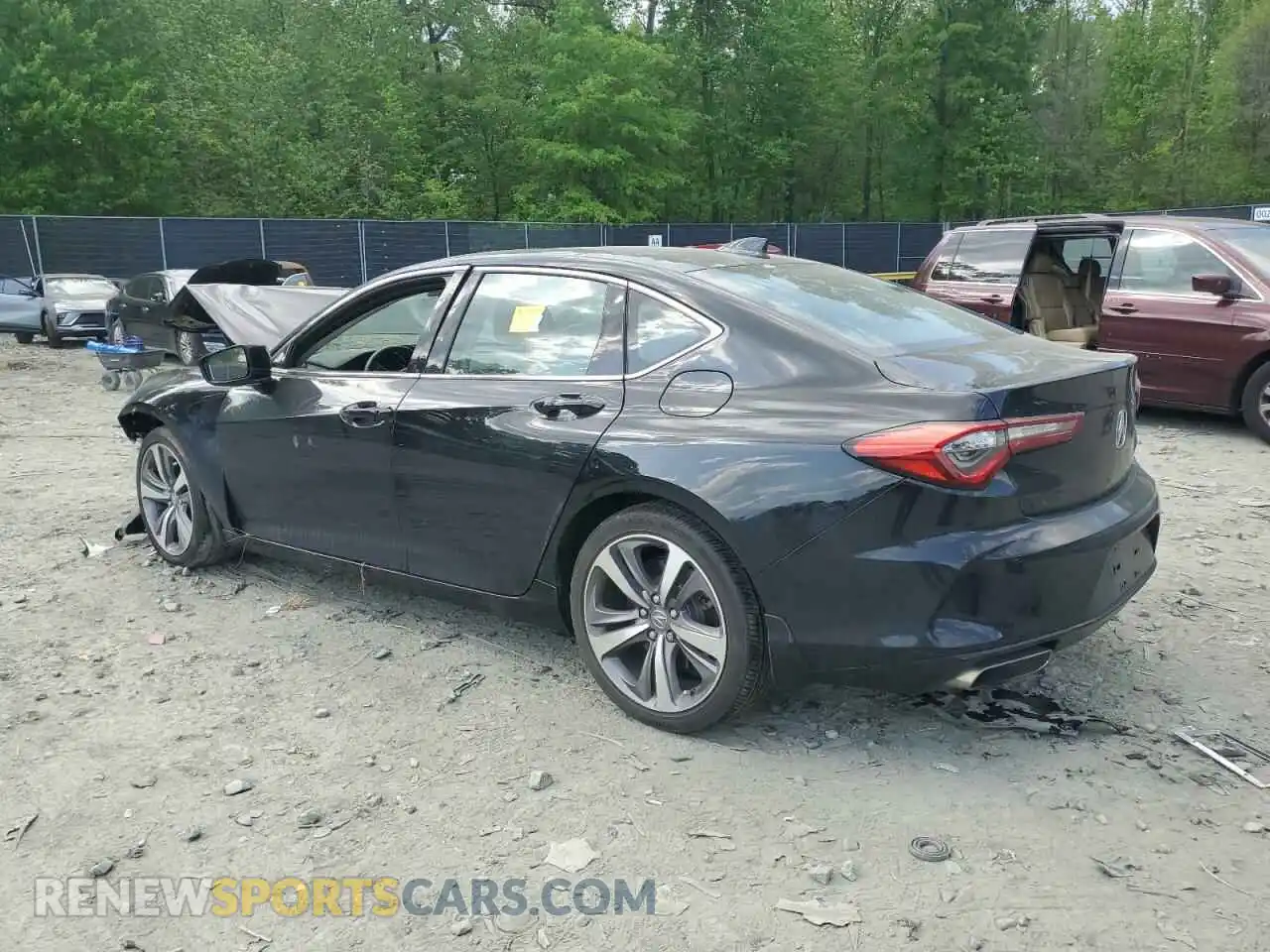 2 fotografías del automóvil dañado 19UUB5F65MA011856 ACURA TLX 2021