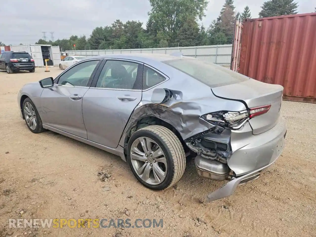 2 fotografías del automóvil dañado 19UUB6F4XMA010416 ACURA TLX 2021
