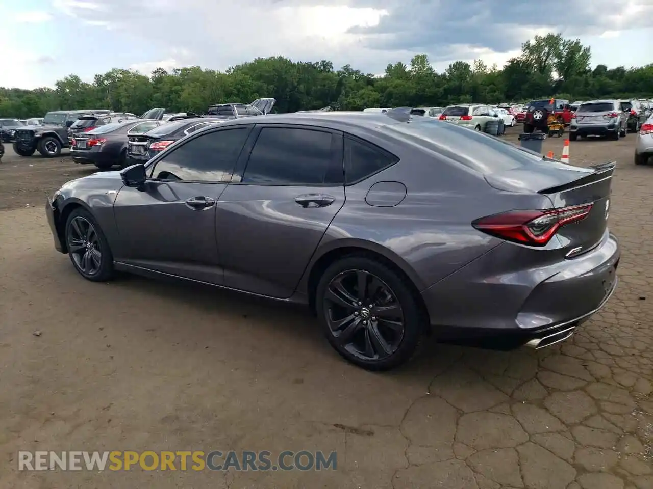 2 Photograph of a damaged car 19UUB6F59MA009847 ACURA TLX 2021