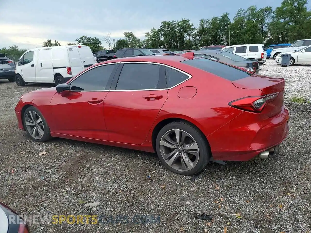 2 Photograph of a damaged car 19UUB6F62MA004000 ACURA TLX 2021