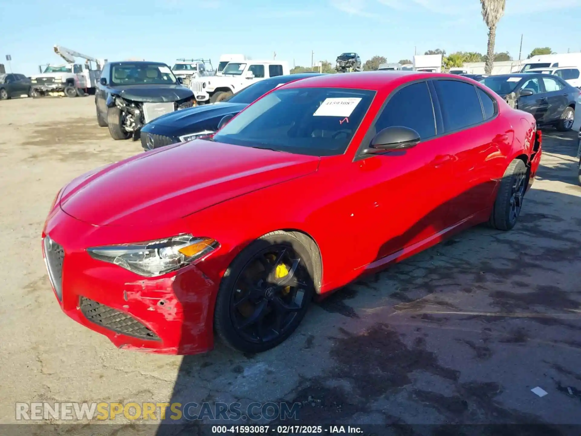 2 Фотография поврежденного автомобиля ZARFAMAN2L7636459 ALFA ROMEO GIULIA 2020