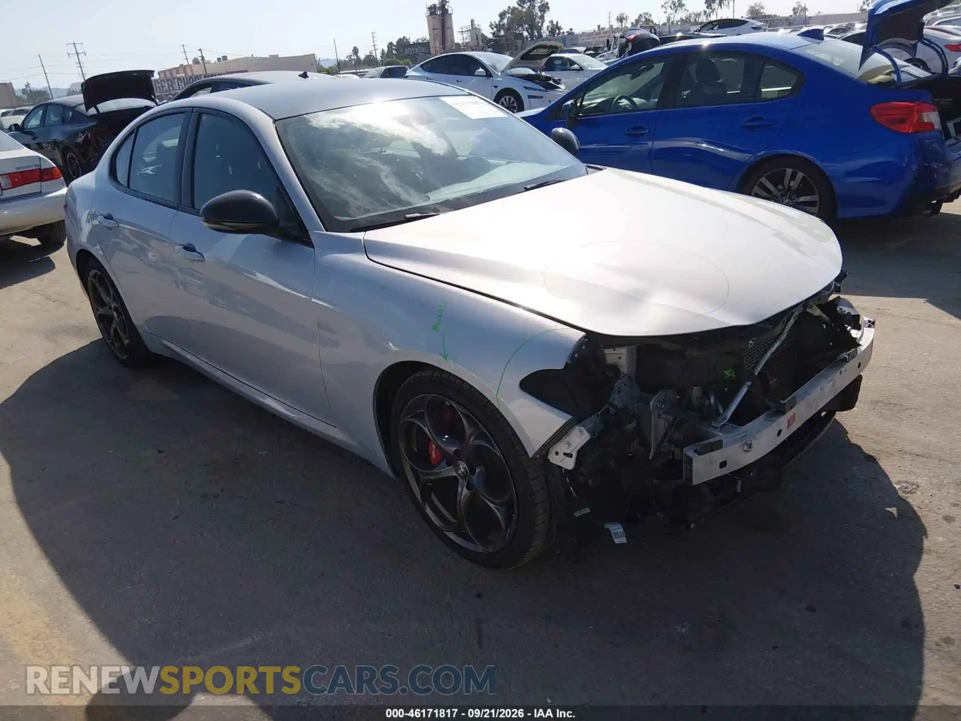 1 Photograph of a damaged car ZARFAMBN3M7648751 ALFA ROMEO GIULIA 2021