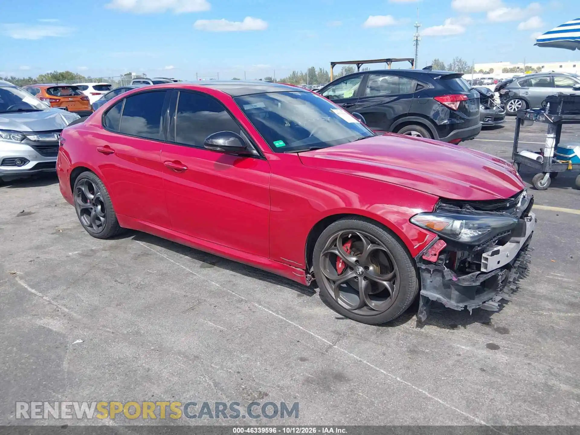 1 fotografías del automóvil dañado ZARFAMBNXM7642185 ALFA ROMEO GIULIA 2021