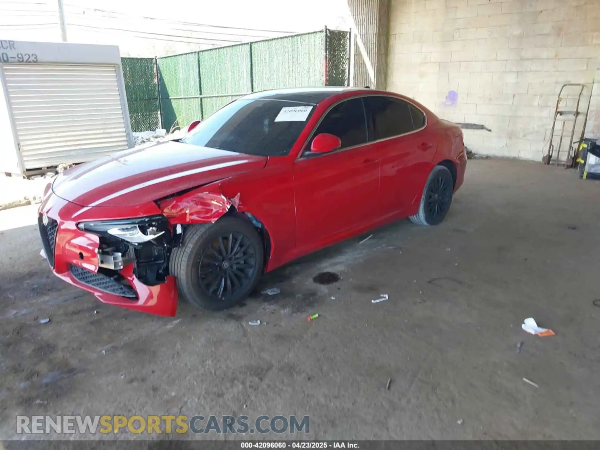 2 fotografías del automóvil dañado ZARFANAN0M7639593 ALFA ROMEO GIULIA 2021
