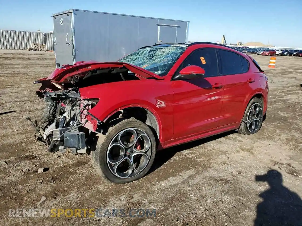 1 Photograph of a damaged car ZASPAKBNXM7D11536 ALFA ROMEO STELVIO 2021