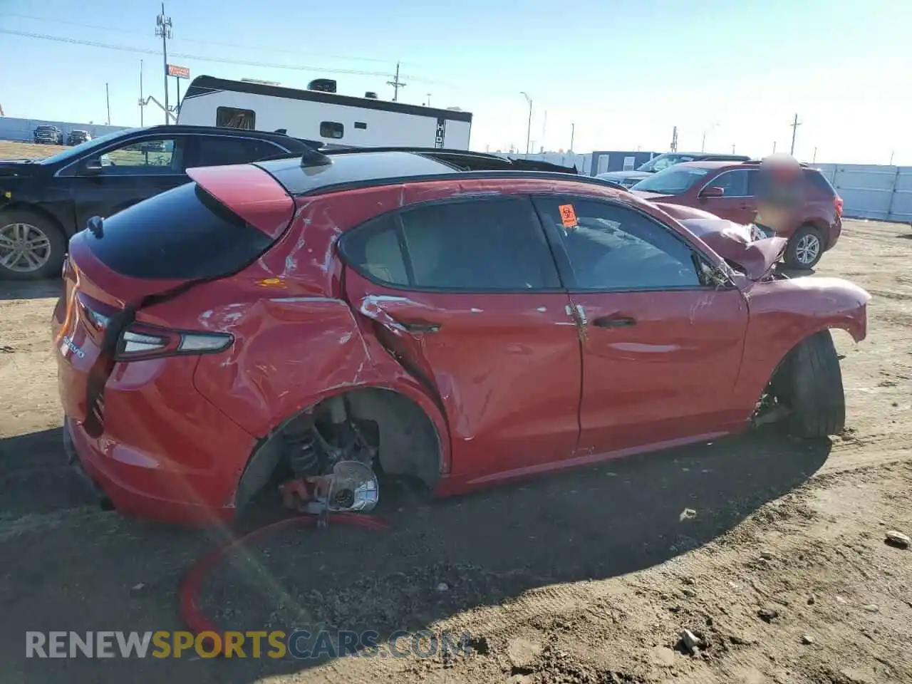 3 Photograph of a damaged car ZASPAKBNXM7D11536 ALFA ROMEO STELVIO 2021