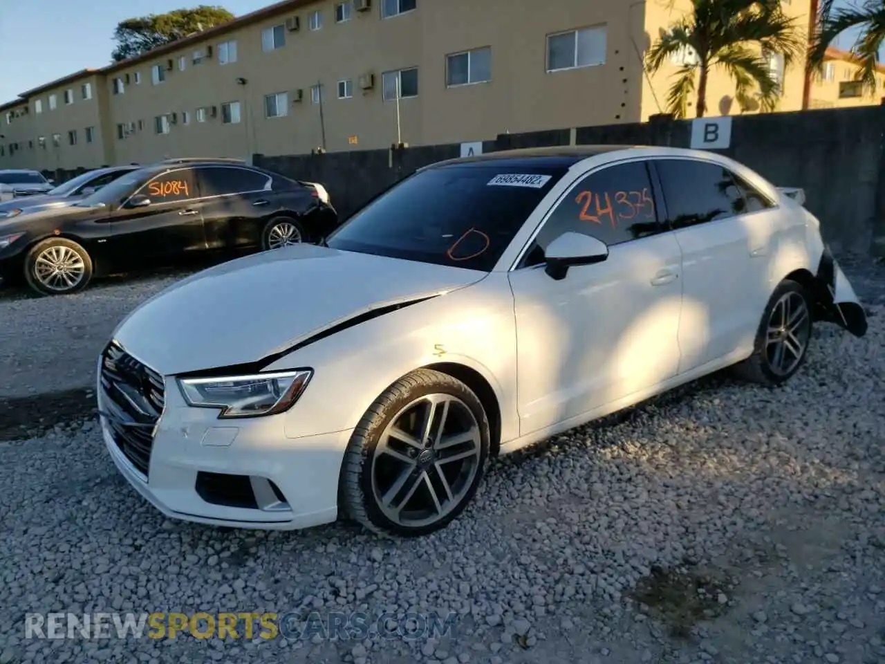 1 Photograph of a damaged car WAUAUGFF1K1011323 AUDI A3 2019