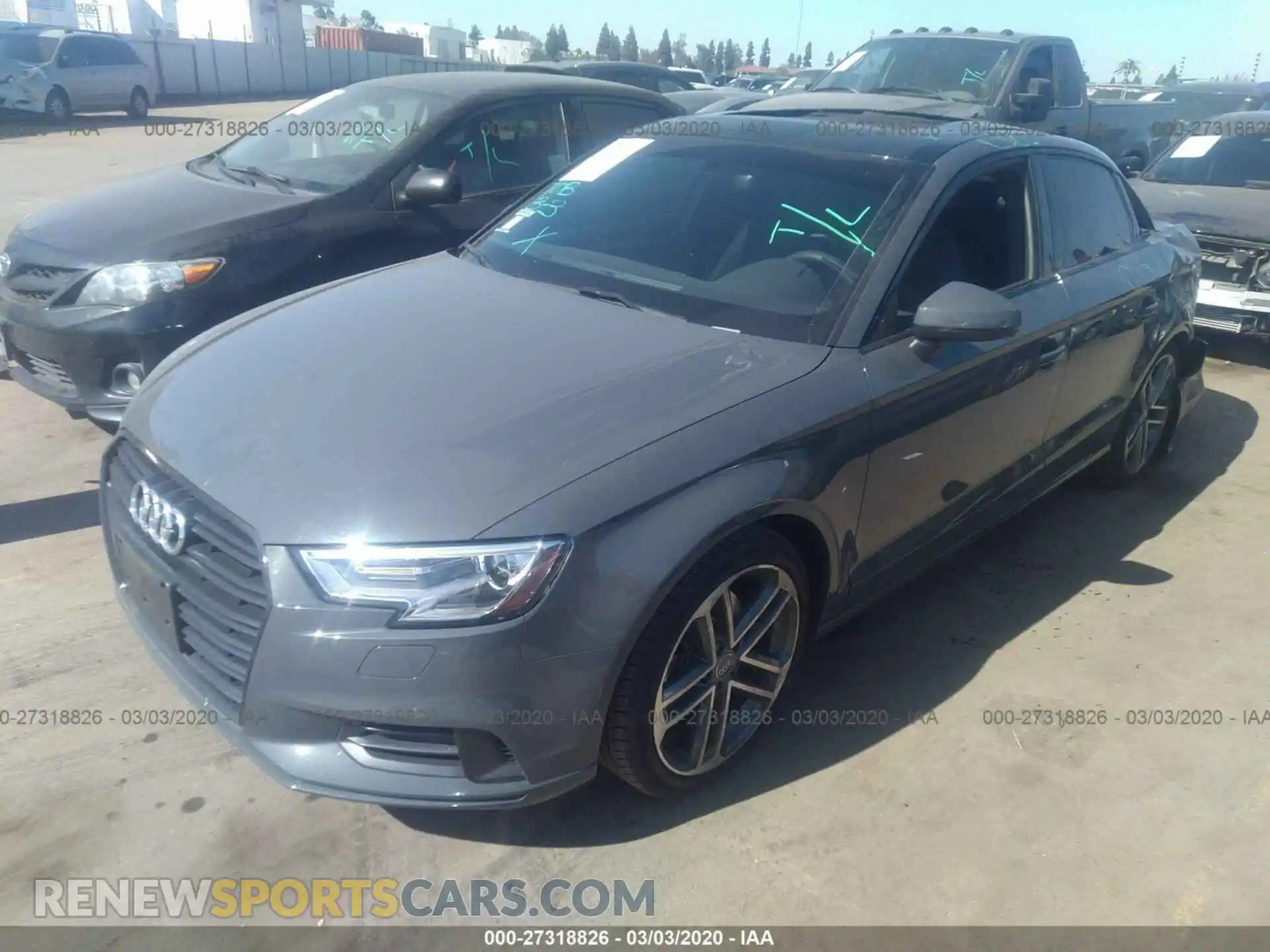 2 Photograph of a damaged car WAUAUGFF8KA125349 AUDI A3 2019
