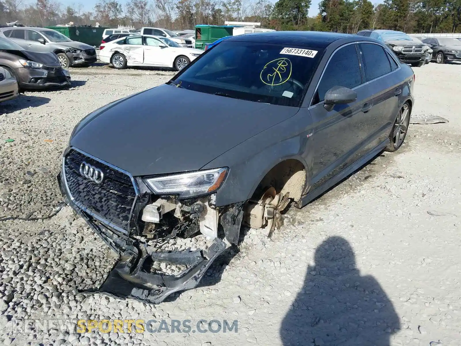 2 Photograph of a damaged car WAUGUGFF6KA075643 AUDI A3 2019
