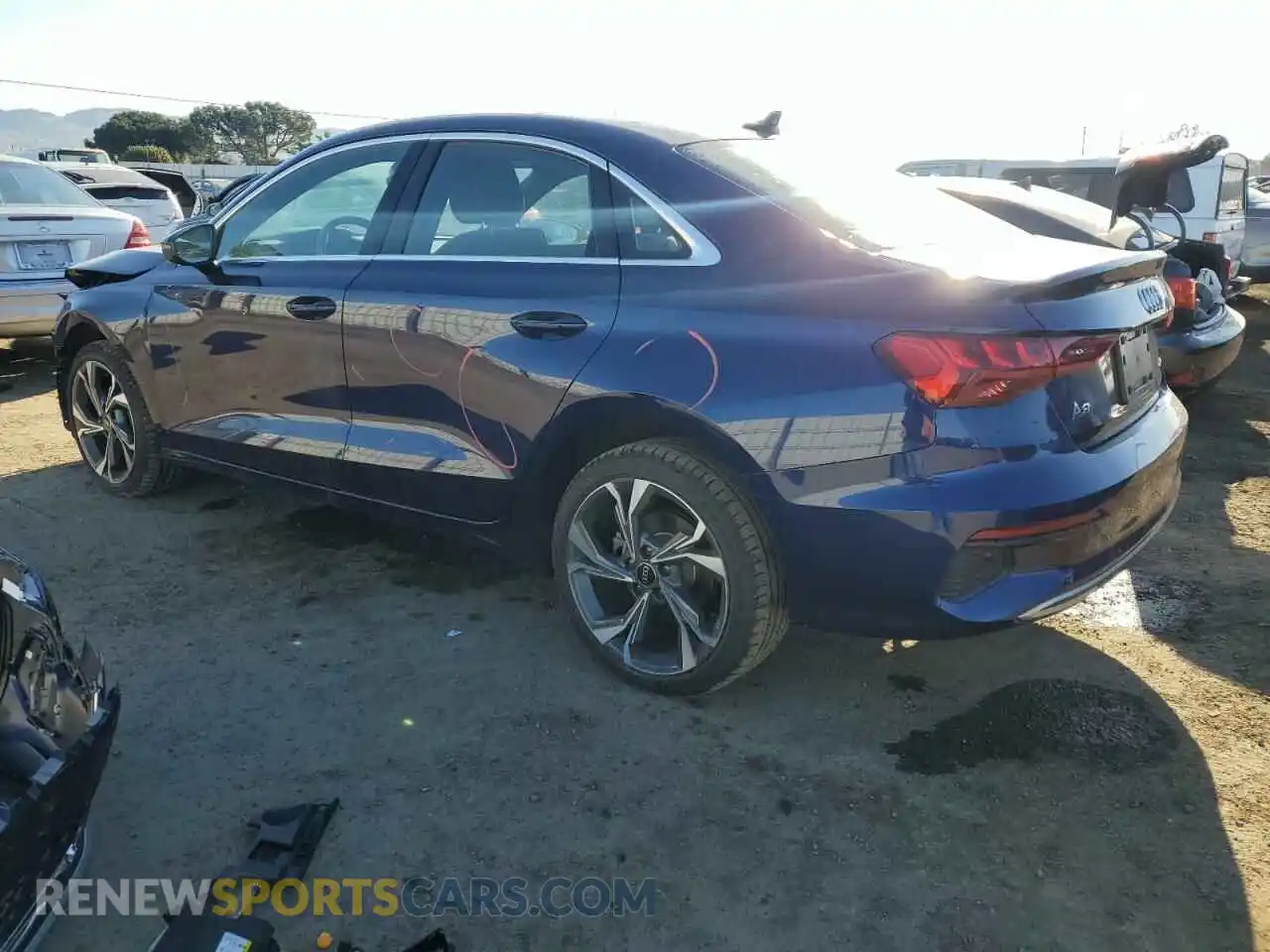 2 Photograph of a damaged car WAUGUDGY0NA066455 AUDI A3 2022