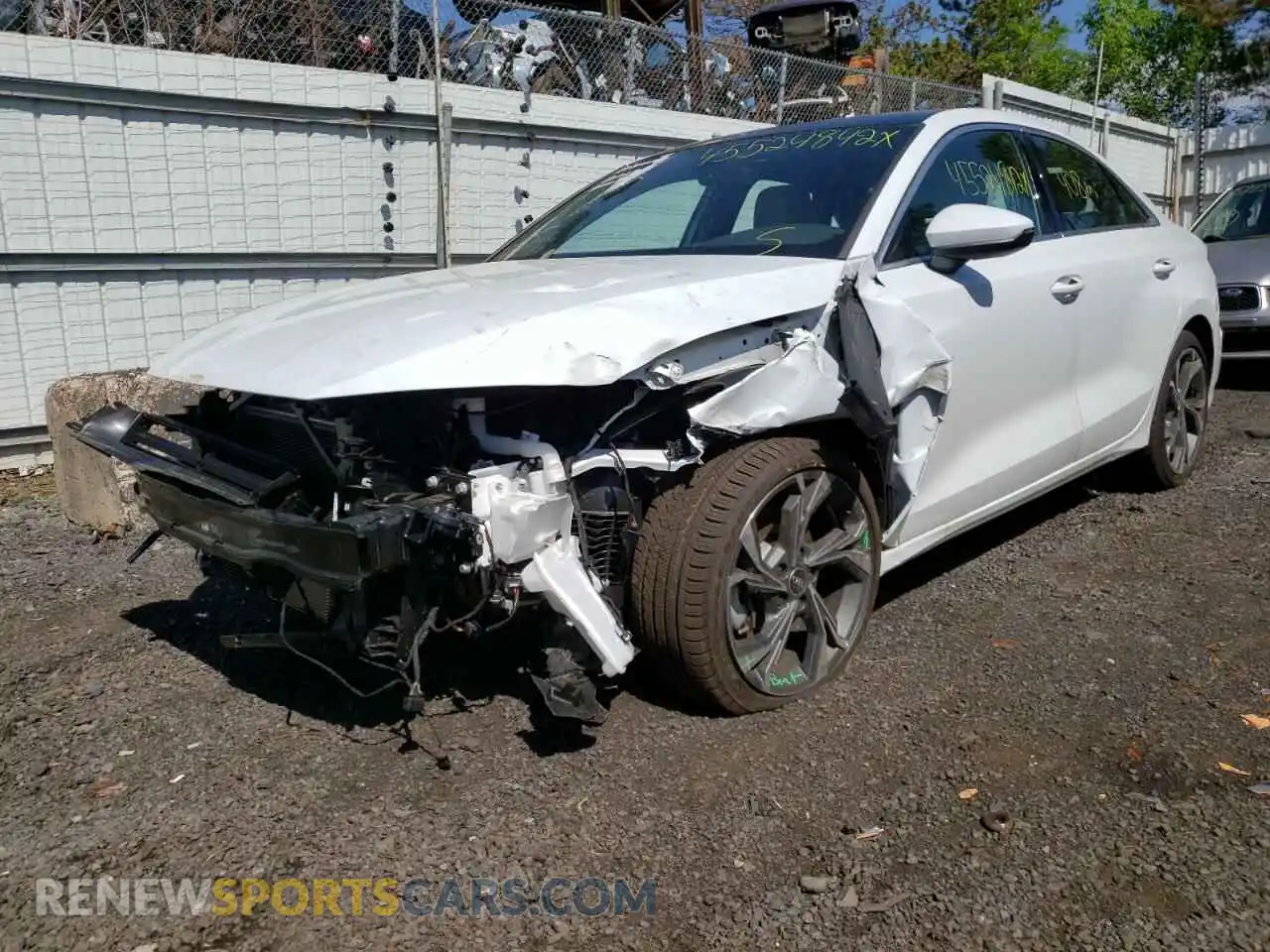 2 Photograph of a damaged car WAUHUDGY8NA036771 AUDI A3 2022