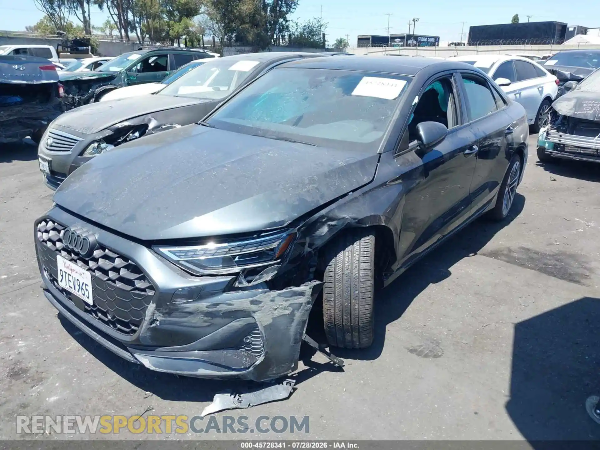 2 Photograph of a damaged car WAUGUDGY8SA064836 AUDI A3 2025