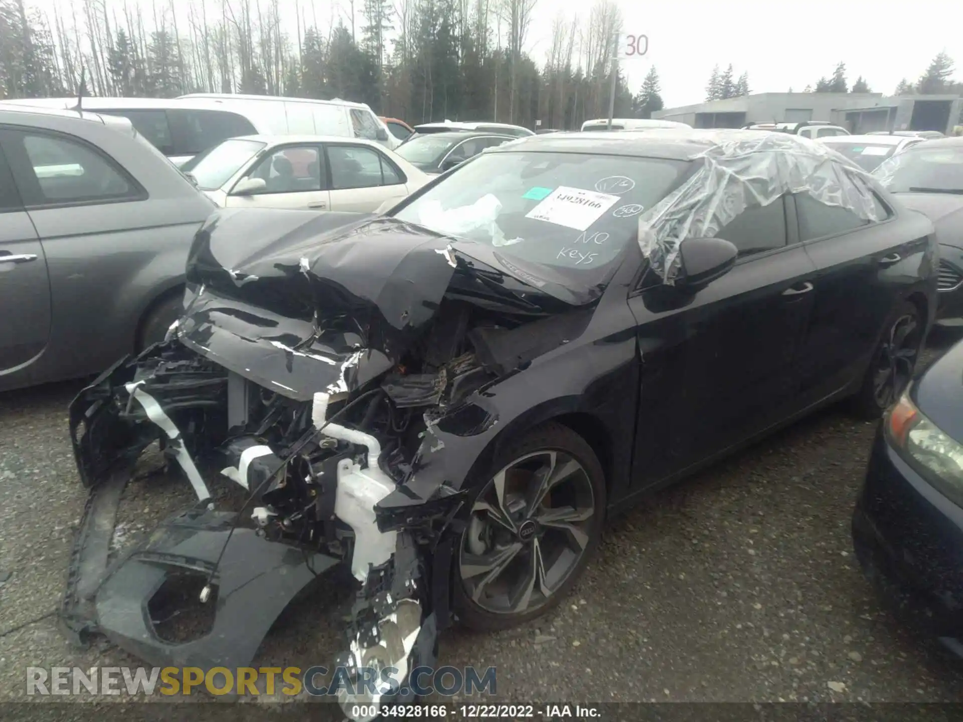 2 Фотография поврежденного автомобиля WAUGUDGY6NA063253 AUDI A3 SEDAN 2022