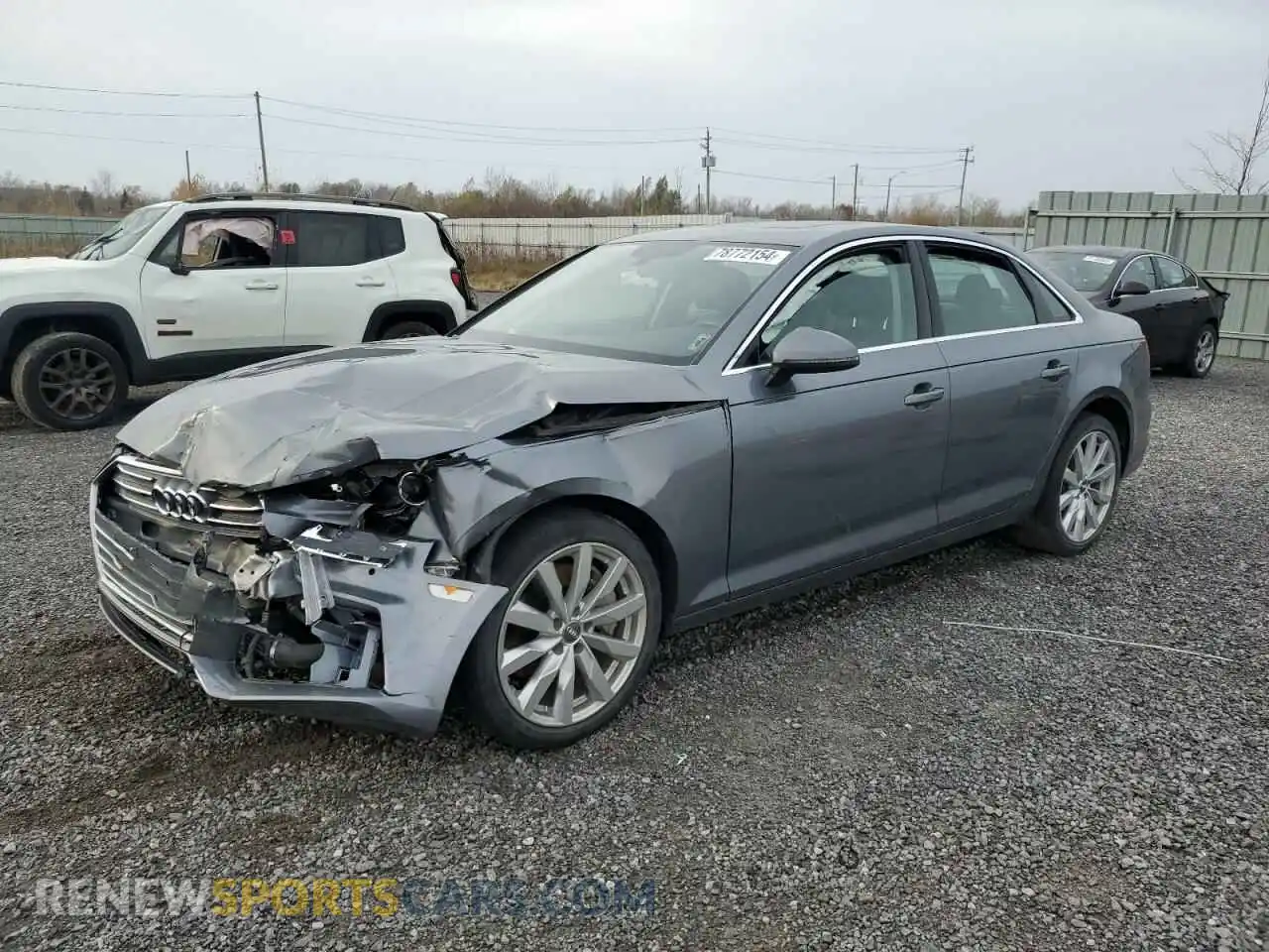 1 Photograph of a damaged car WAUANAF43KN002009 AUDI A4 2019