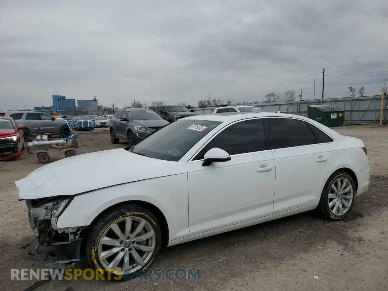 1 Photograph of a damaged car WAUANAF47KN010887 AUDI A4 2019