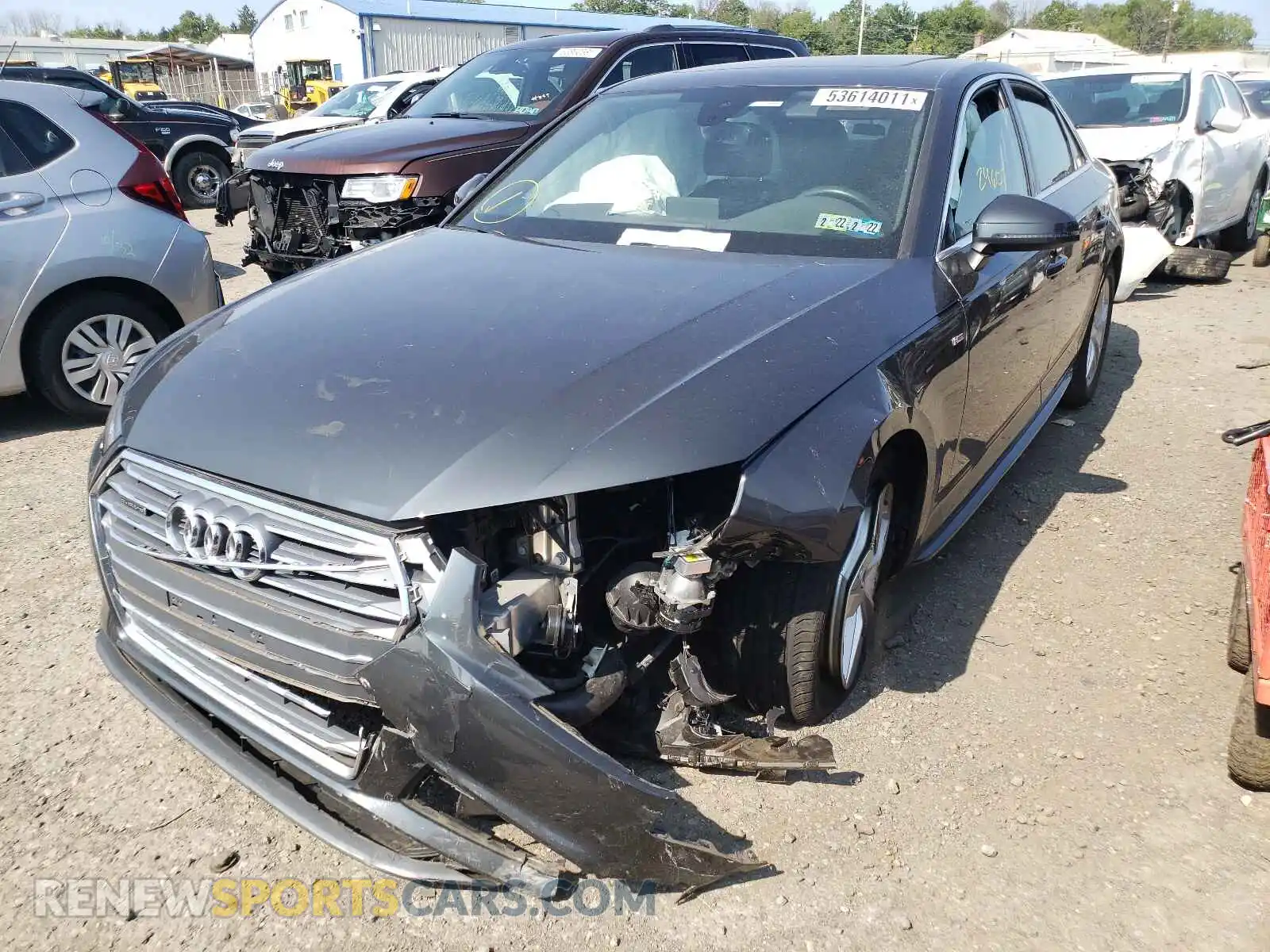2 Photograph of a damaged car WAUDNAF40KA027194 AUDI A4 2019
