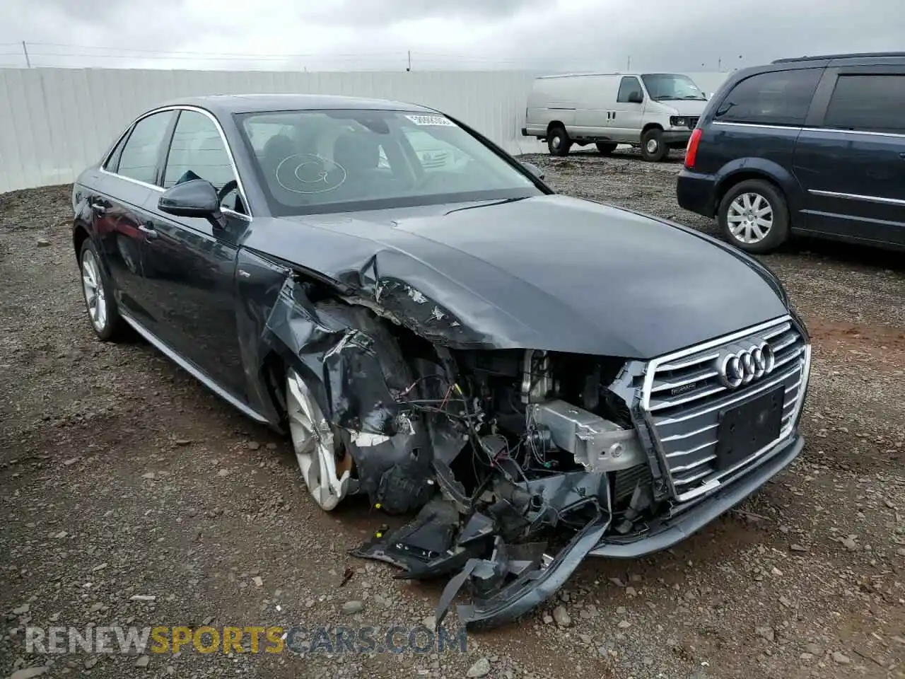 1 Photograph of a damaged car WAUDNAF41KA007004 AUDI A4 2019