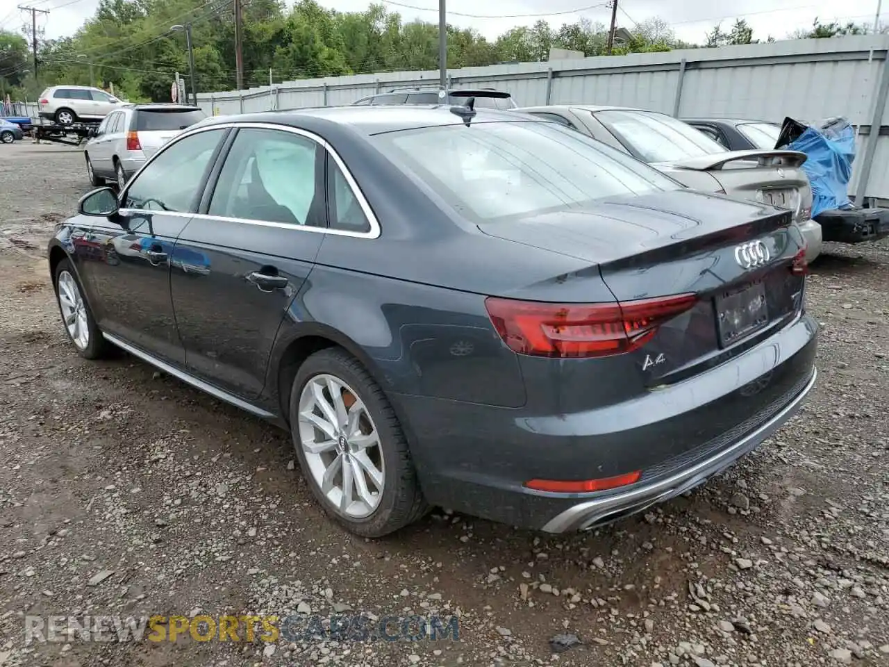 3 Photograph of a damaged car WAUDNAF41KA007004 AUDI A4 2019