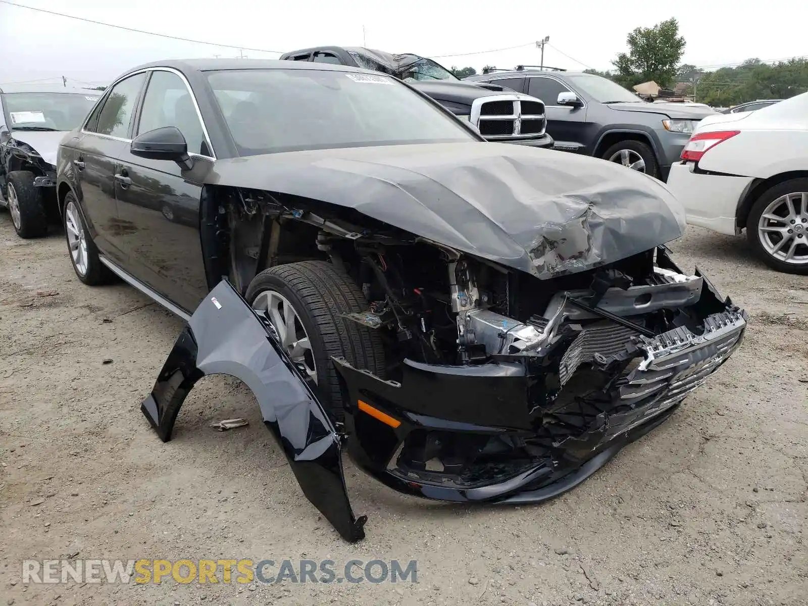 1 Photograph of a damaged car WAUDNAF41KN007321 AUDI A4 2019