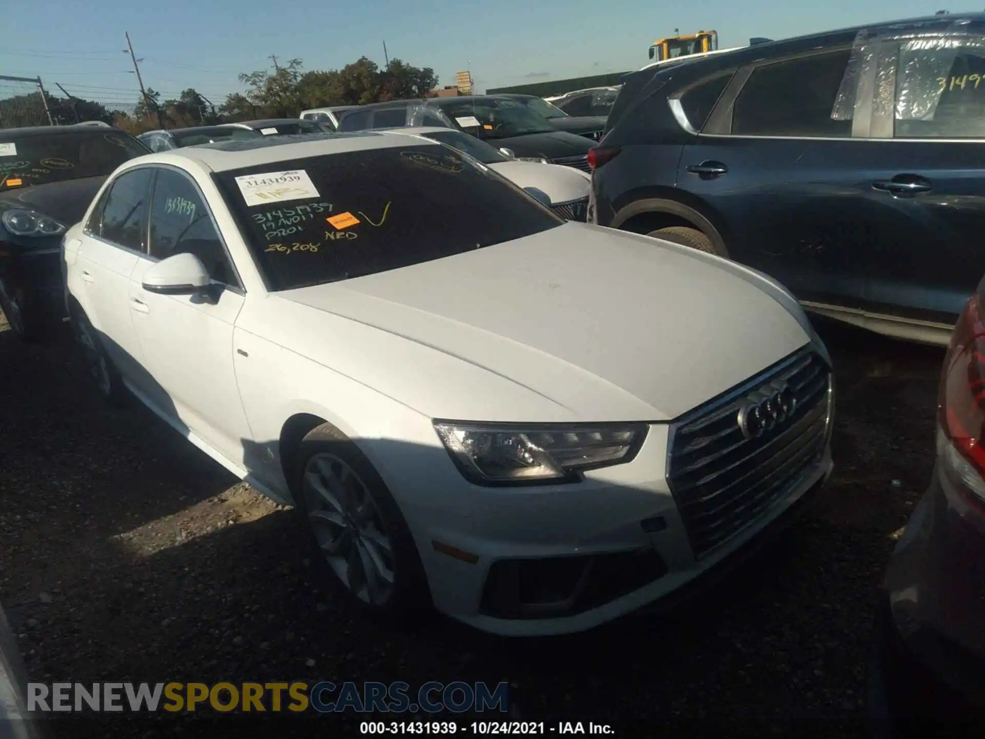 1 Photograph of a damaged car WAUDNAF42KA037712 AUDI A4 2019