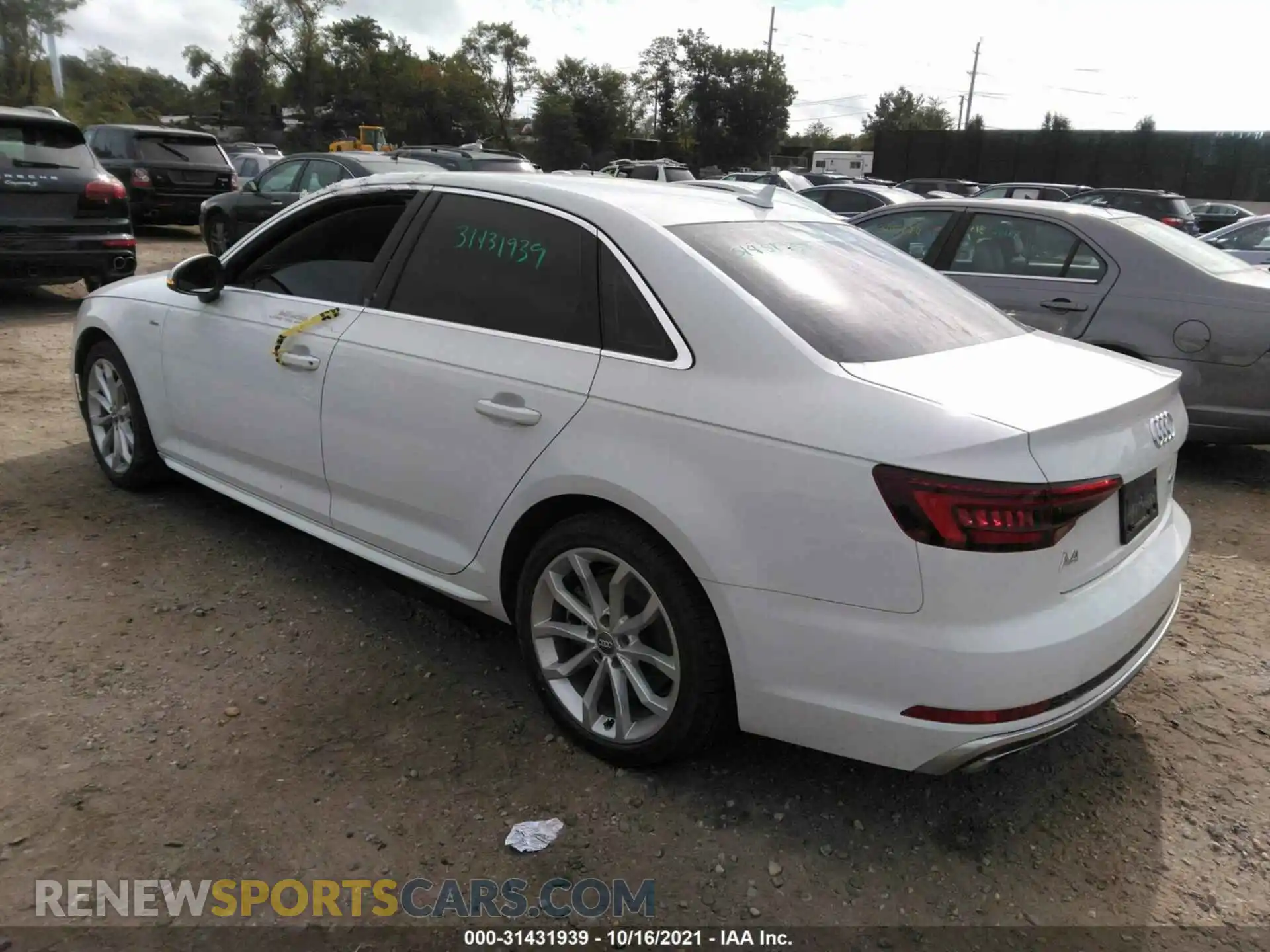3 Photograph of a damaged car WAUDNAF42KA037712 AUDI A4 2019
