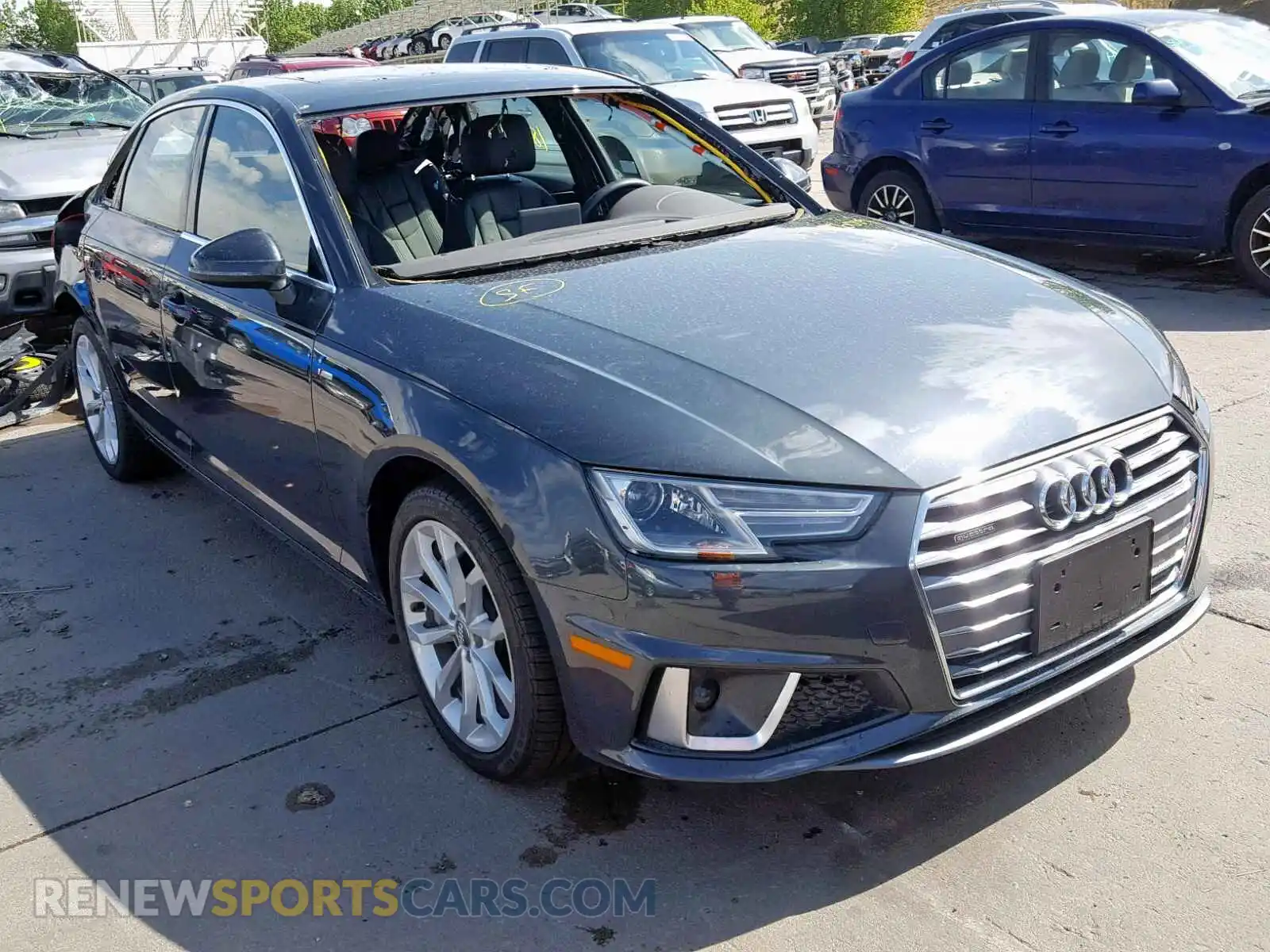 1 Photograph of a damaged car WAUDNAF43KA044930 AUDI A4 2019