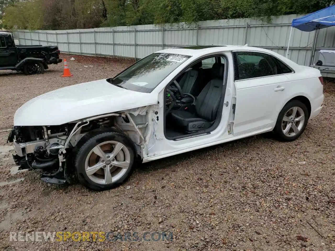 1 Photograph of a damaged car WAUDNAF44KN005949 AUDI A4 2019
