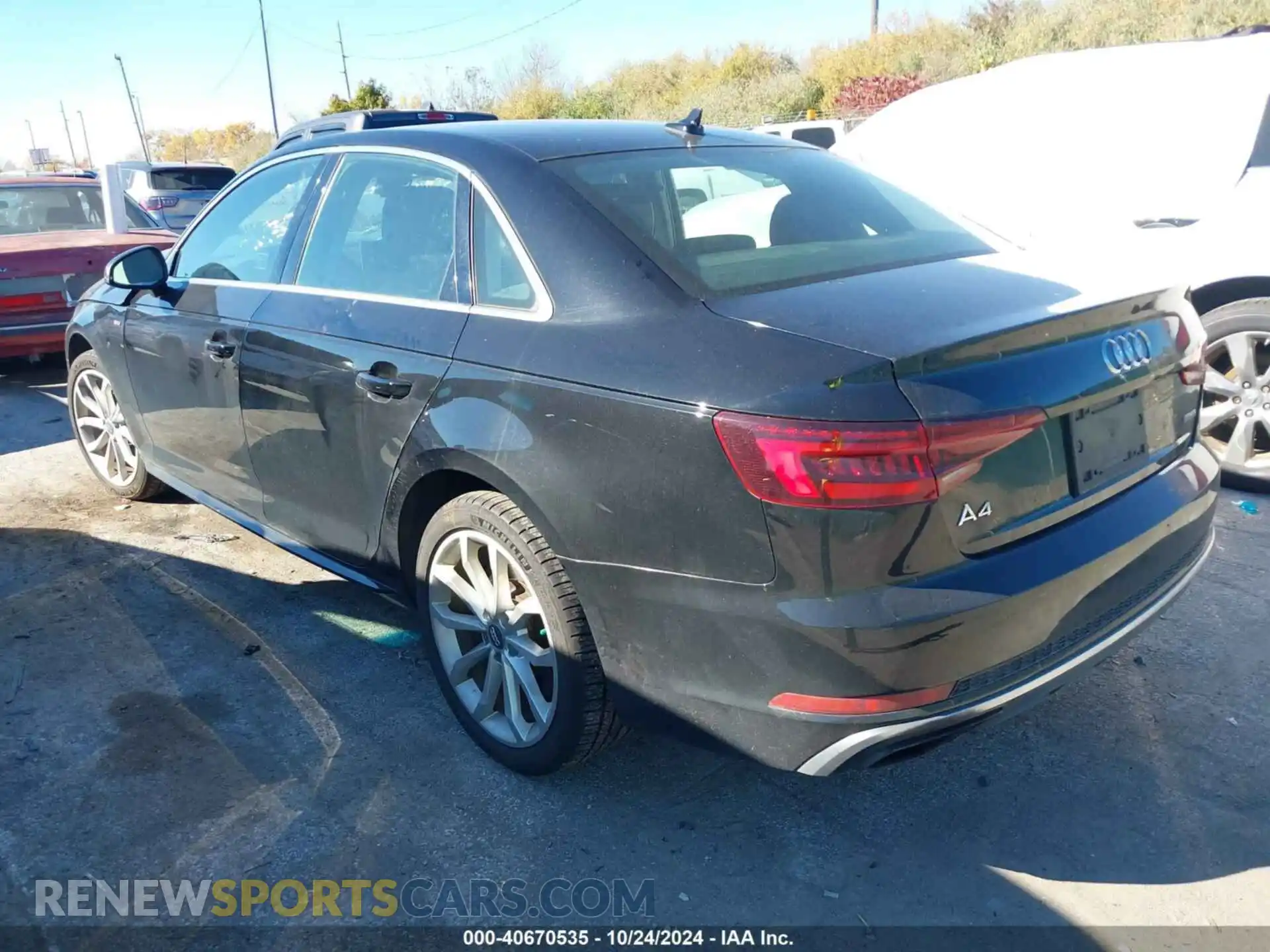 3 Photograph of a damaged car WAUDNAF44KN017776 AUDI A4 2019
