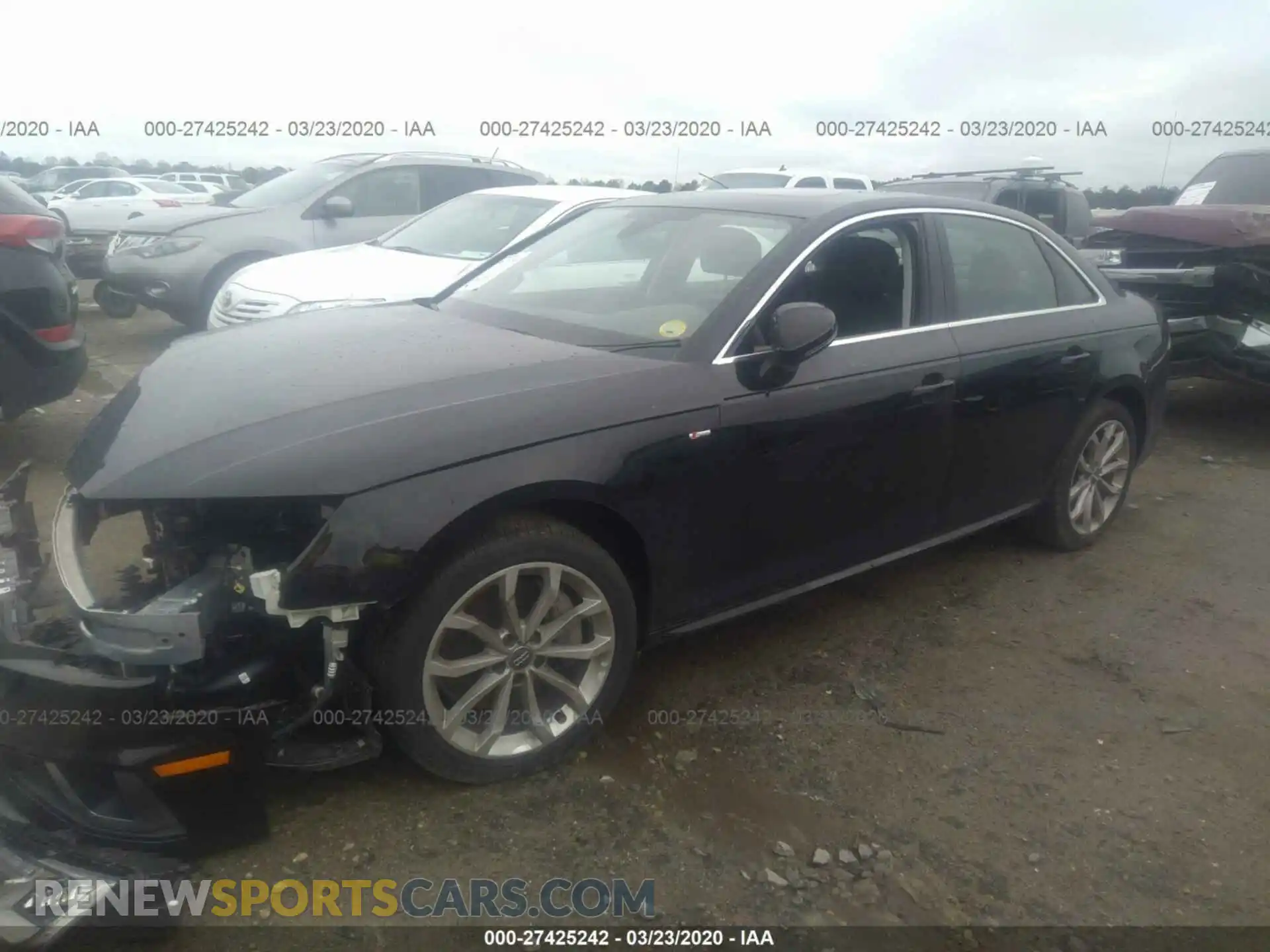 2 Photograph of a damaged car WAUDNAF44KN018667 AUDI A4 2019