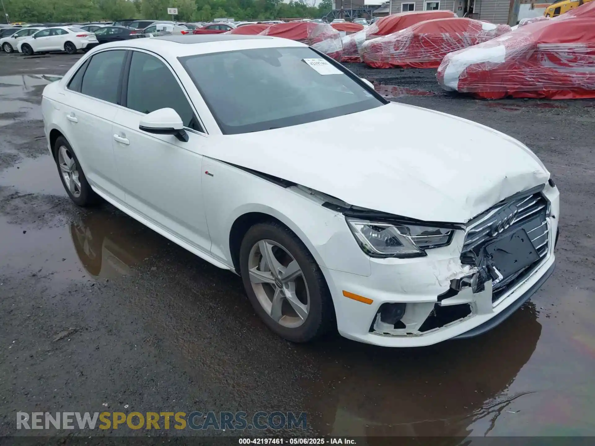 1 Photograph of a damaged car WAUDNAF44KN019219 AUDI A4 2019