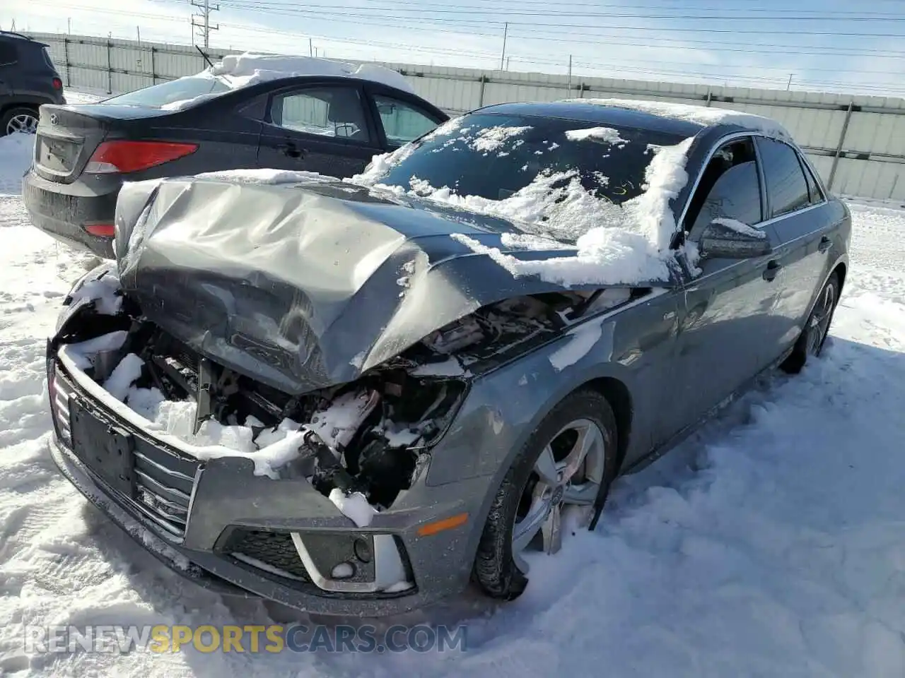 1 Photograph of a damaged car WAUDNAF45KA031645 AUDI A4 2019