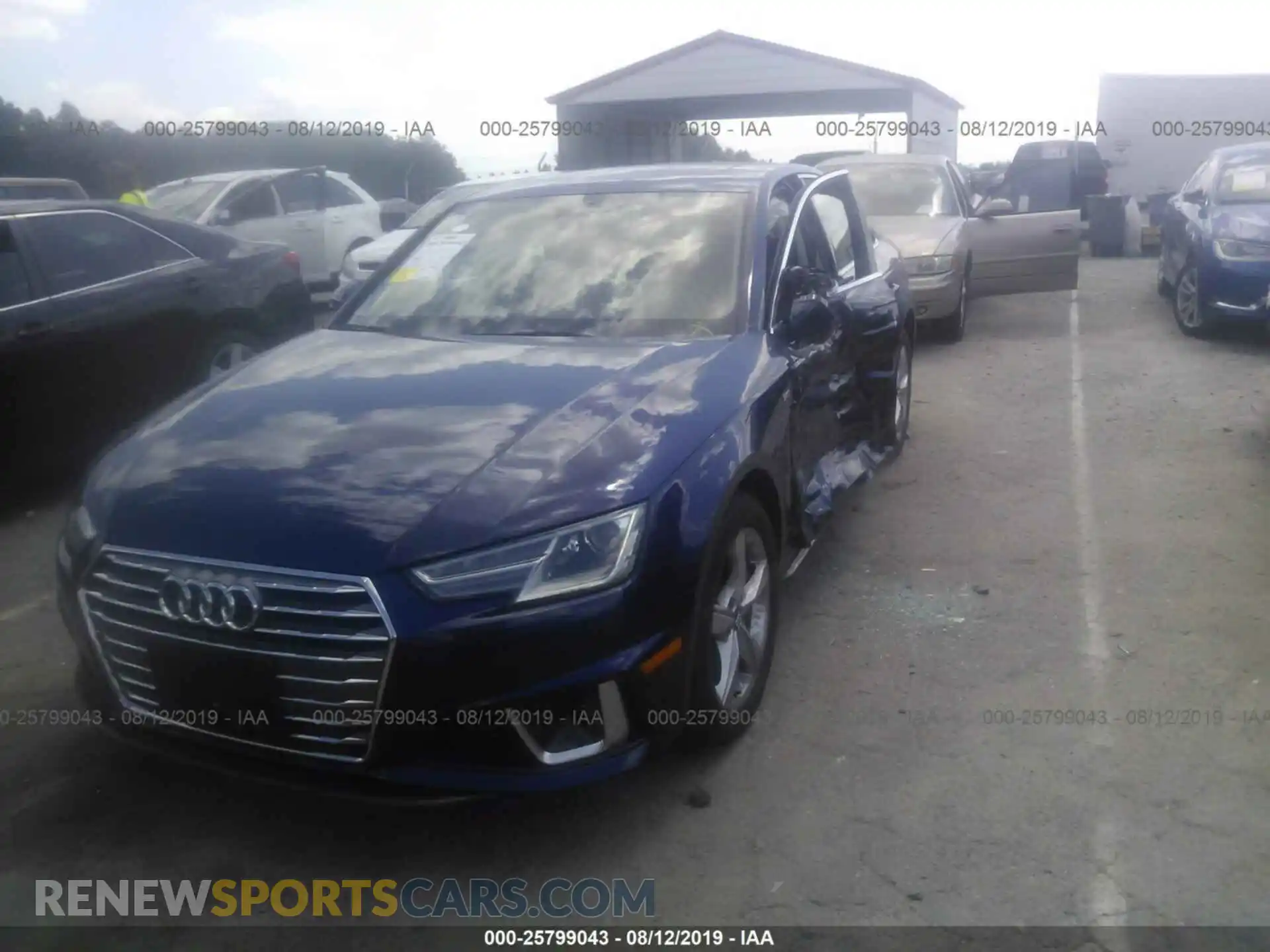 2 Photograph of a damaged car WAUDNAF45KA053581 AUDI A4 2019