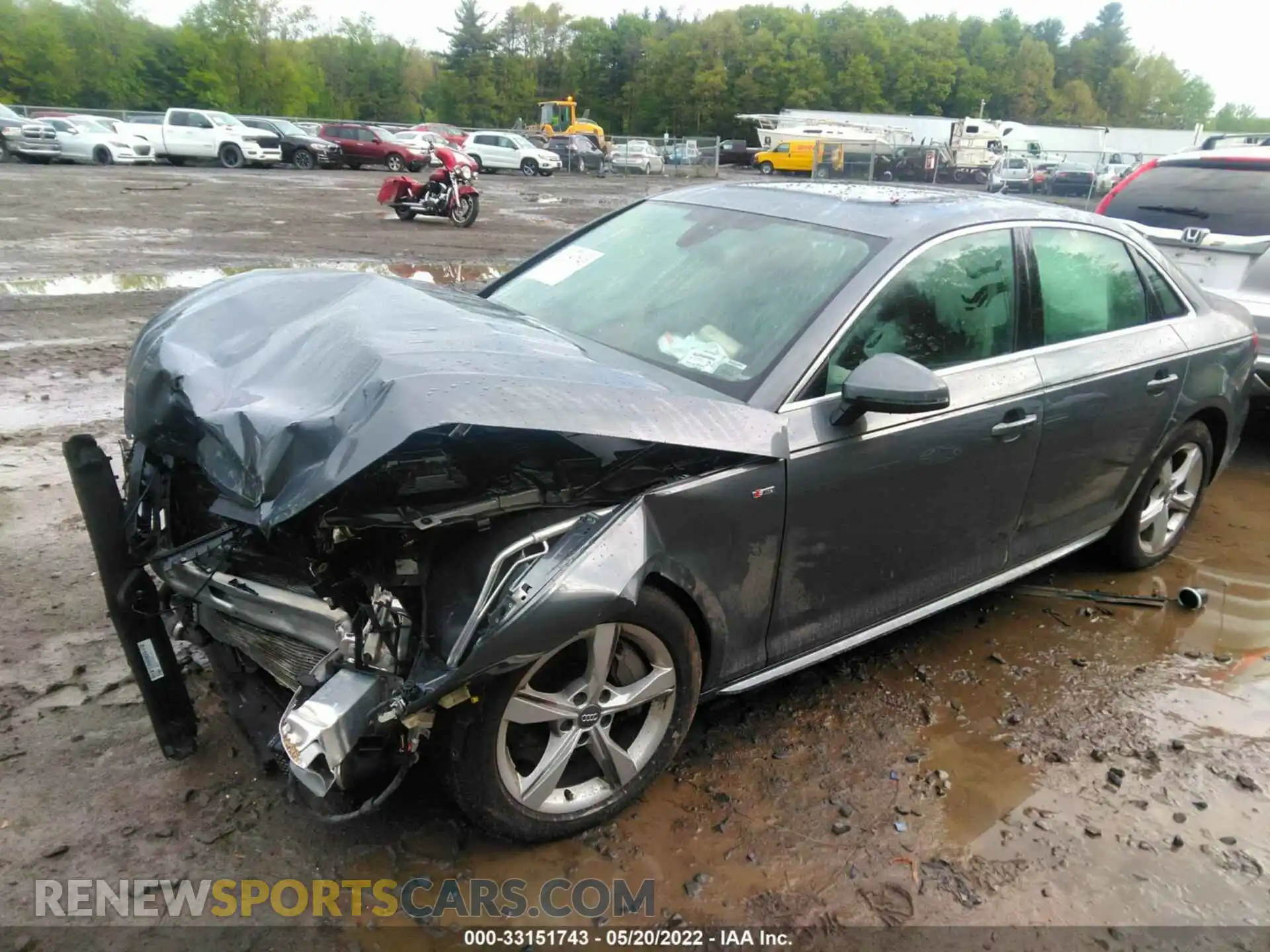 2 Photograph of a damaged car WAUDNAF45KA112032 AUDI A4 2019