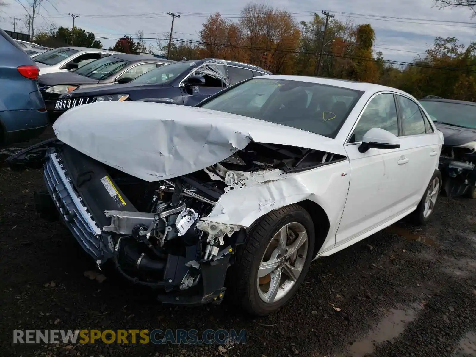 2 Photograph of a damaged car WAUDNAF47KA015530 AUDI A4 2019