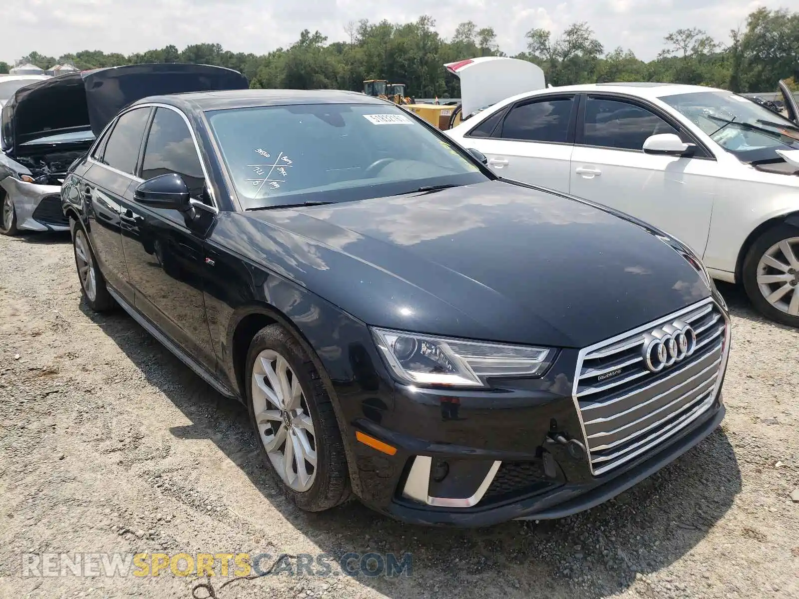 1 Photograph of a damaged car WAUDNAF47KA017374 AUDI A4 2019