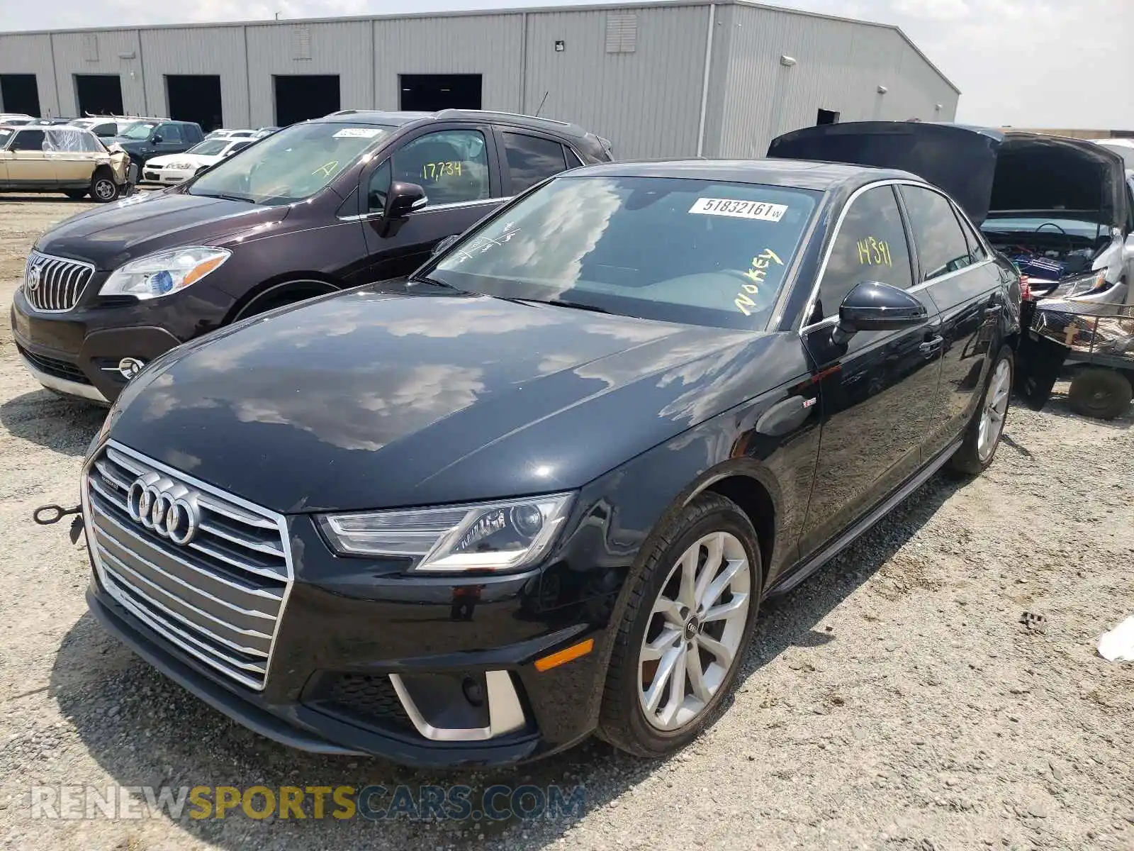 2 Photograph of a damaged car WAUDNAF47KA017374 AUDI A4 2019