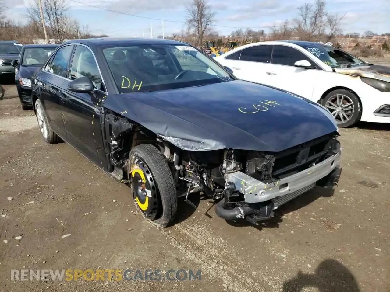 1 Photograph of a damaged car WAUDNAF47KA051525 AUDI A4 2019