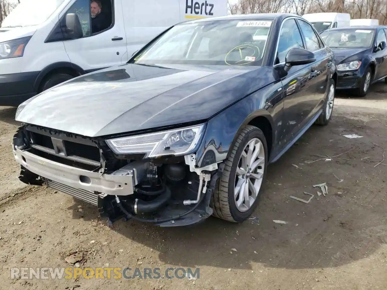 2 Photograph of a damaged car WAUDNAF47KA051525 AUDI A4 2019