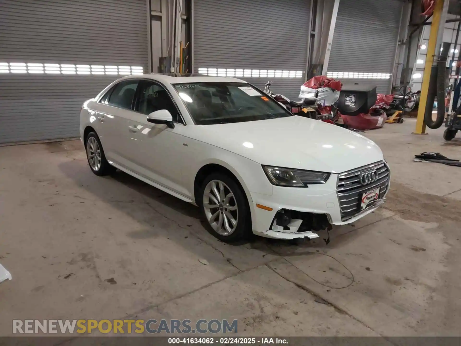 1 Photograph of a damaged car WAUDNAF47KA117328 AUDI A4 2019
