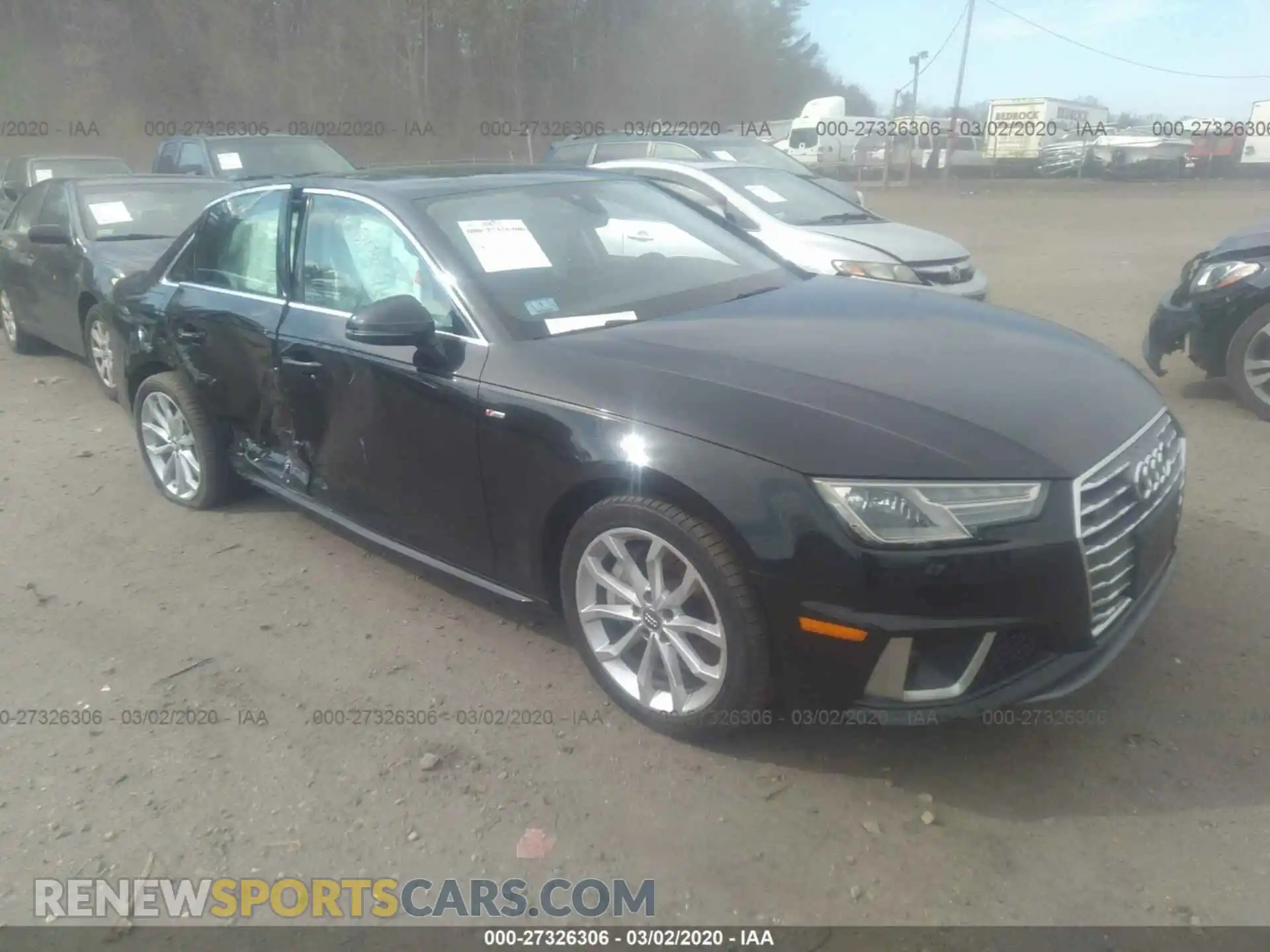 1 Photograph of a damaged car WAUDNAF47KN002964 AUDI A4 2019