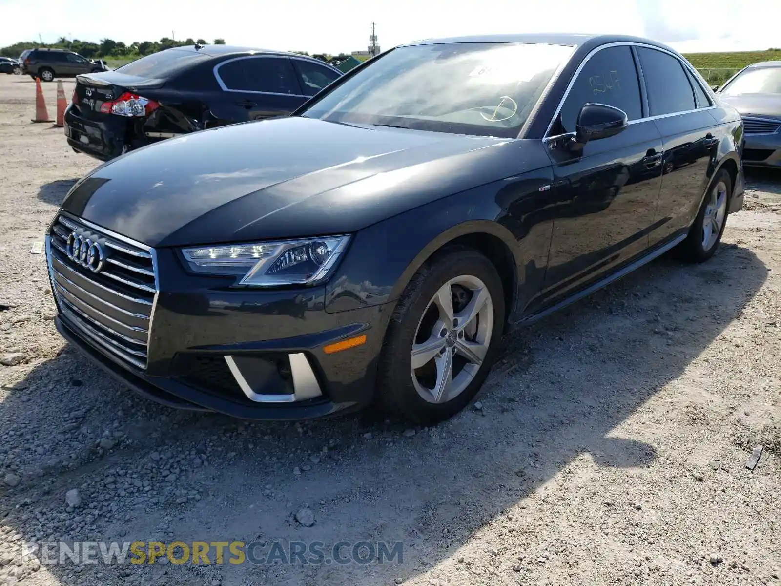 2 Photograph of a damaged car WAUDNAF47KN020087 AUDI A4 2019