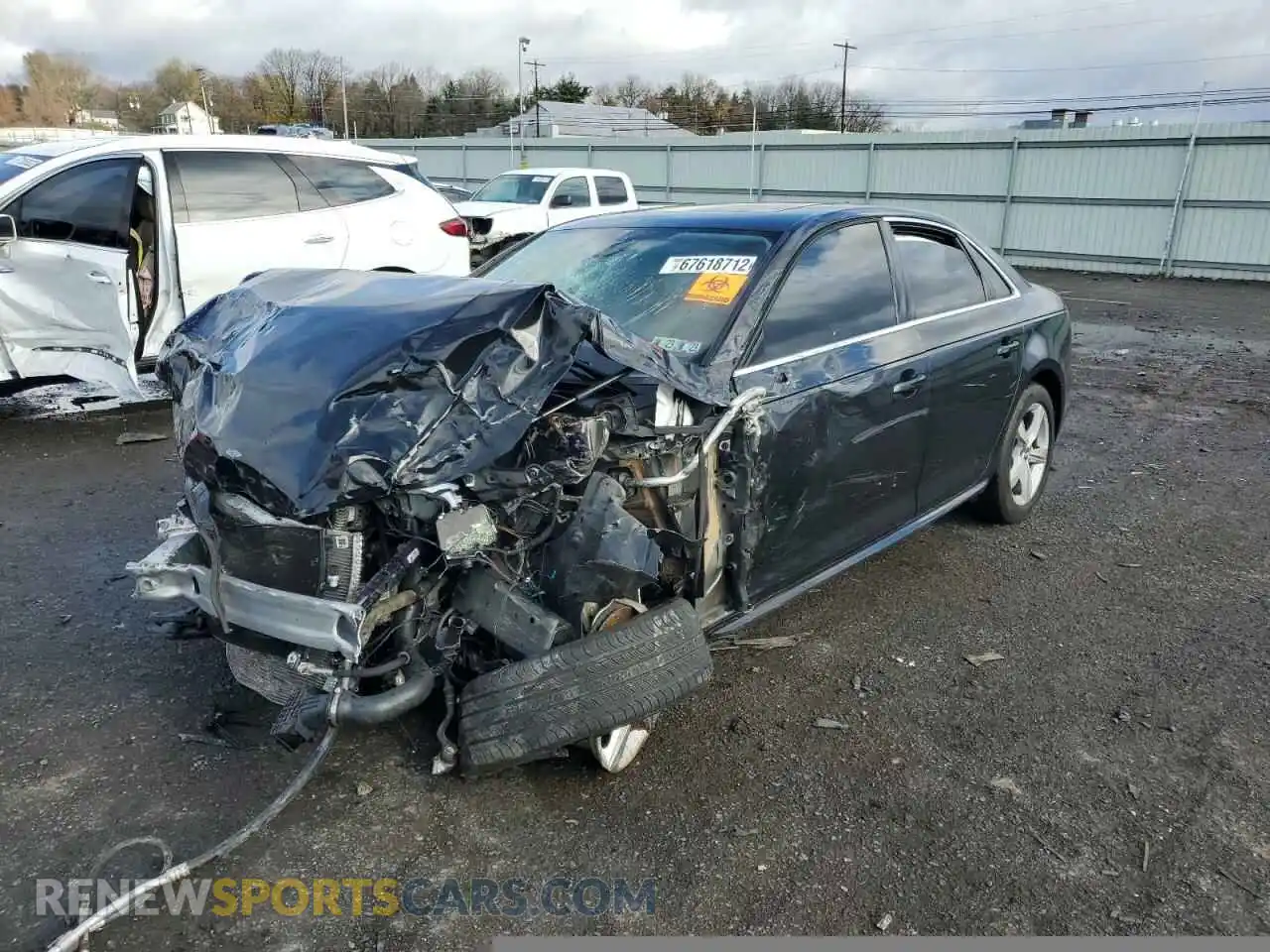 1 Photograph of a damaged car WAUDNAF48KA021921 AUDI A4 2019